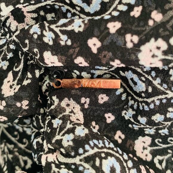 MISA Los Angeles Suki Cold-Shoulder Floral Flowy Mini Dress XS - Picture 7 of 14